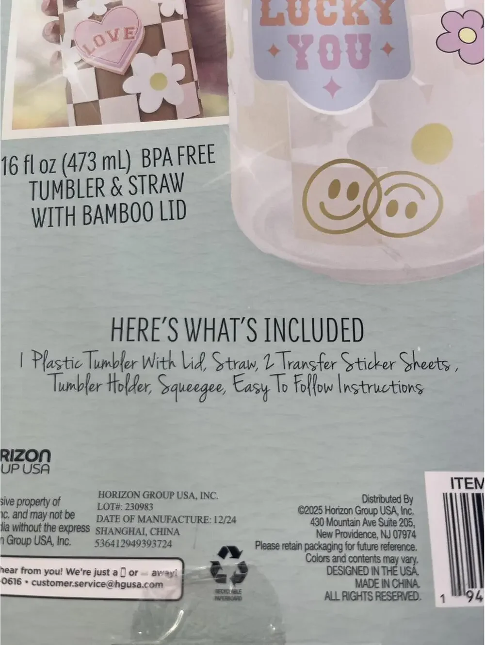 STMT DIY Custom Tumbler Kit with Transfer Designs and Applicator Tool BPA Free